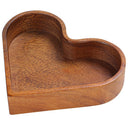 Wooden fruit box, whole wood heart-shaped candy box, nut and dried fruit storage tray, Japanese style solid wood stackable - V.I.P Digital Presence