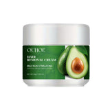 Crema depilatoria de aguacate para axilas, piernas, piernas, hidratante, suave, amigable con la piel, no irritante, limpia.