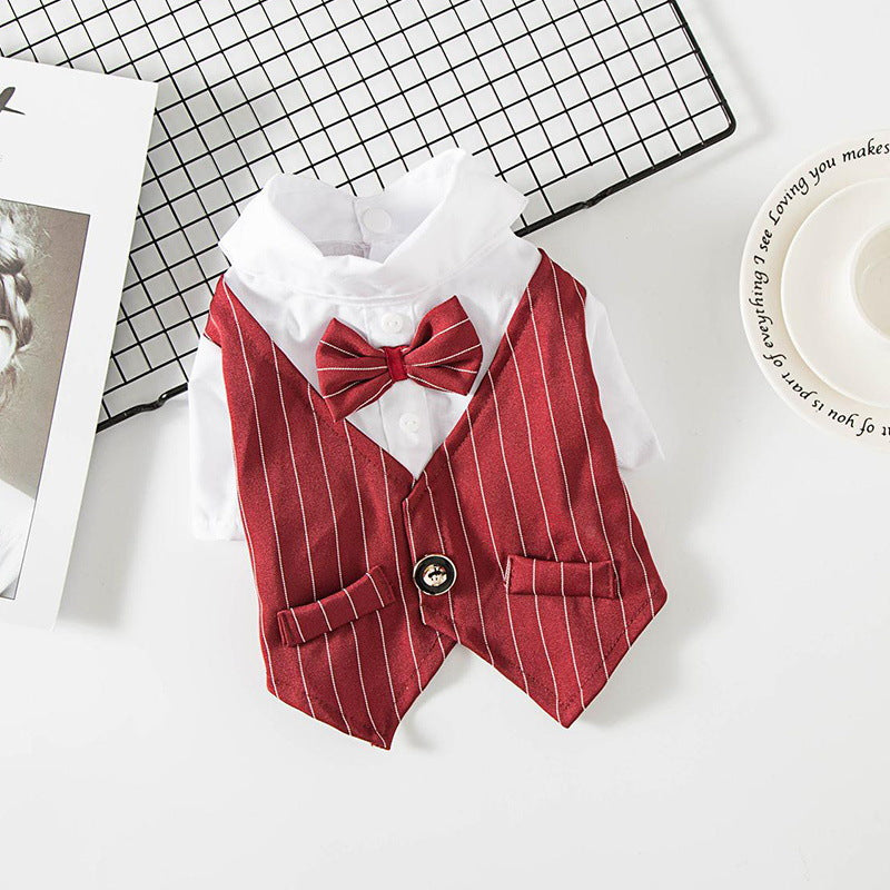 Pet Dog Suit Summer Thin Teddy Suit Shirt Suit Wedding Dress Dog Cat Spring Summer Clothes - V.I.P Digital Presence
