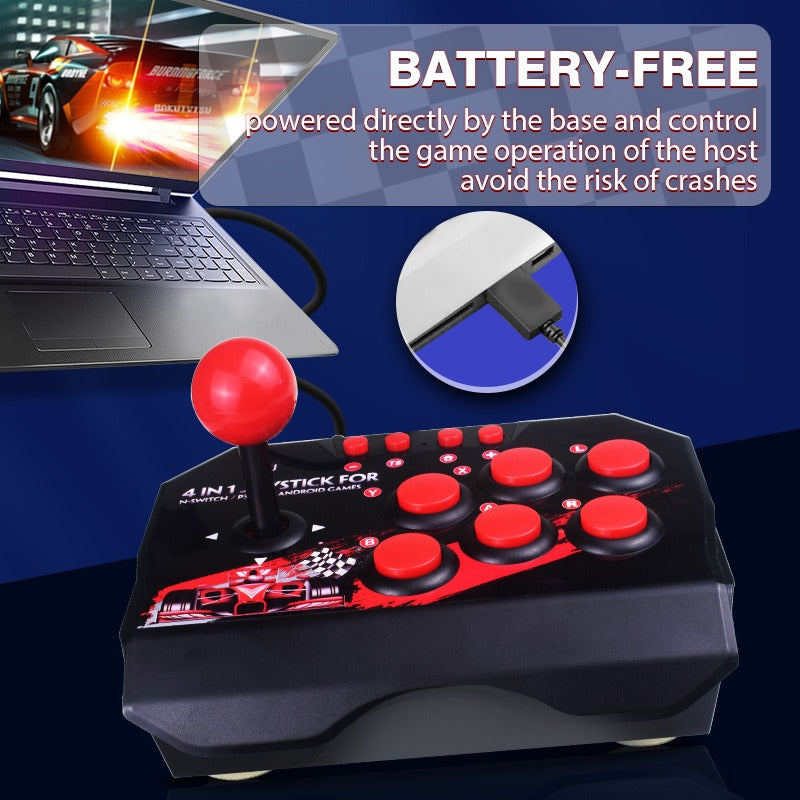Suitable for Switch/PC/PS3/Android game controllers rocking tables classic wired fighting joysticks for two person arcade games - V.I.P Digital Presence