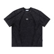 Spliced Raw Edge Short Sleeve T-Shirt Unique Design Hip Hop Men's Washed Vintage Casual Tee - V.I.P Digital Presence