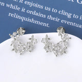 925 Sterling Silver Moissanite Lucky Clover Earrings - V.I.P Digital Presence