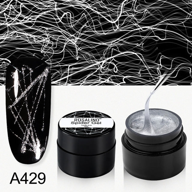 ROSALIND Gel Spider Line For Nails Art Gel Polish UV Colors Painting Gel Nail Polish Spider Gel Lacquer Web Stickers Gel Polish - V.I.P Digital Presence