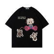 Fun Cartoon Anime Print Short Sleeve T-Shirt Men's High Street Trendy Half Sleeve Pure Cotton Round Neck Loose Tee - V.I.P Digital Presence