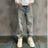 High Street Hip Hop Trousers, Trendy Brand Cool and Handsome Jacquard Full Print Jeans for Men, American Style Vibe Straight Leg Pants - V.I.P Digital Presence