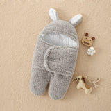 Productos para madres e hijos, edredón de terciopelo de cordero para recién nacidos, edredón para bebé, saco de dormir grueso con piernas divididas para otoño e invierno, edredón para bebé 