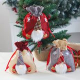 Forest Man Gift Bag Christmas Linen Cartoon Decoration Faceless Elderly Gift Bag Gift Bag Candy Bag - V.I.P Digital Presence