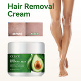 Crema depilatoria de aguacate para axilas, piernas, piernas, hidratante, suave, amigable con la piel, no irritante, limpia.