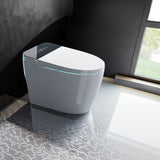 ST-GP-01 Smart Toilet with Heating, Portable Toilet with Automatic Opening and Closing, 1.28GPF Water Tank Free Toilet, White - V.I.P Digital Presence