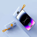 Mini banco de energía de 30000Mah, cable inalámbrico, Powerbank con pantalla digital, batería externa, cargador portátil para Iphone, Samsung, Xiaomi