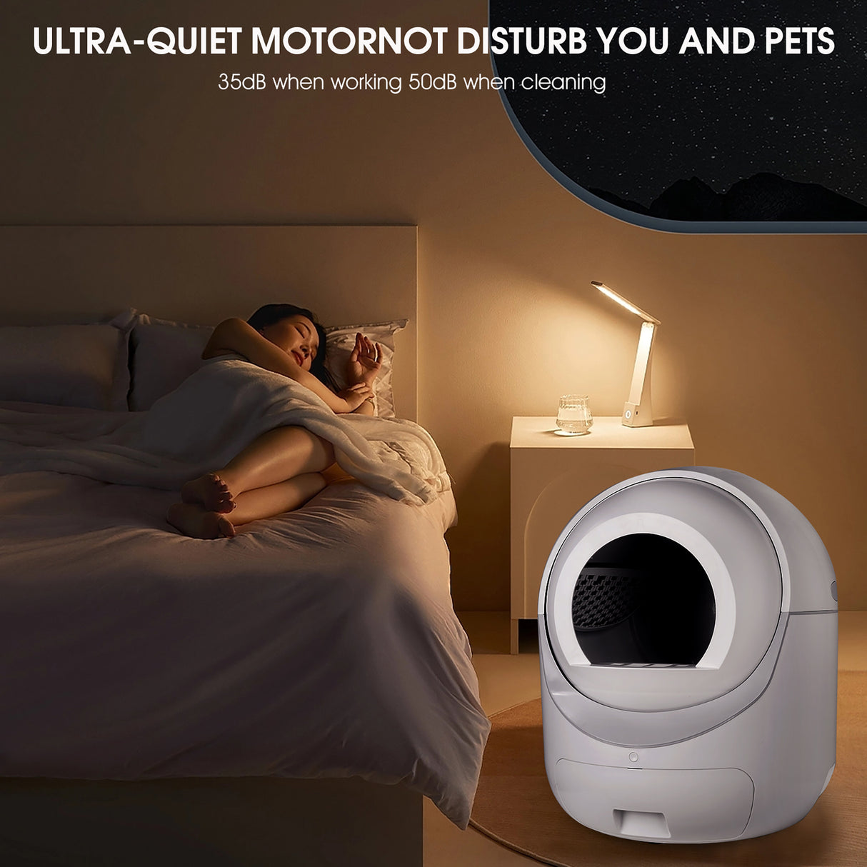 Intelligent cat litter box, automatically eliminates odors, application control, supports multiple cats with 5G and 2.4G WiFi - V.I.P Digital Presence