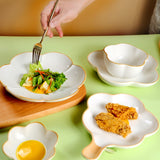 Creative Sun Egg Ceramic Bowl and Dish Set Cute Rice Bowl, Plate, Handle, Plate, Tableware, Home Breakfast Soup Plate - V.I.P Digital Presence
