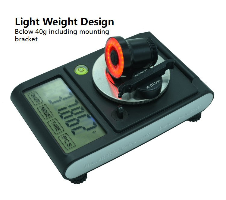 XLITE100 Bicycle Flashlight Bike Rear Light Auto Start/Stop Brake Sensing IPx6 Waterproof LED Charging Cycling Taillight - V.I.P Digital Presence
