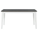 TREXM Classic and Traditional Style 6 - Piece Dining Set, Includes Dining Table  4 Upholstered Chairs & Bench (White+Gray)