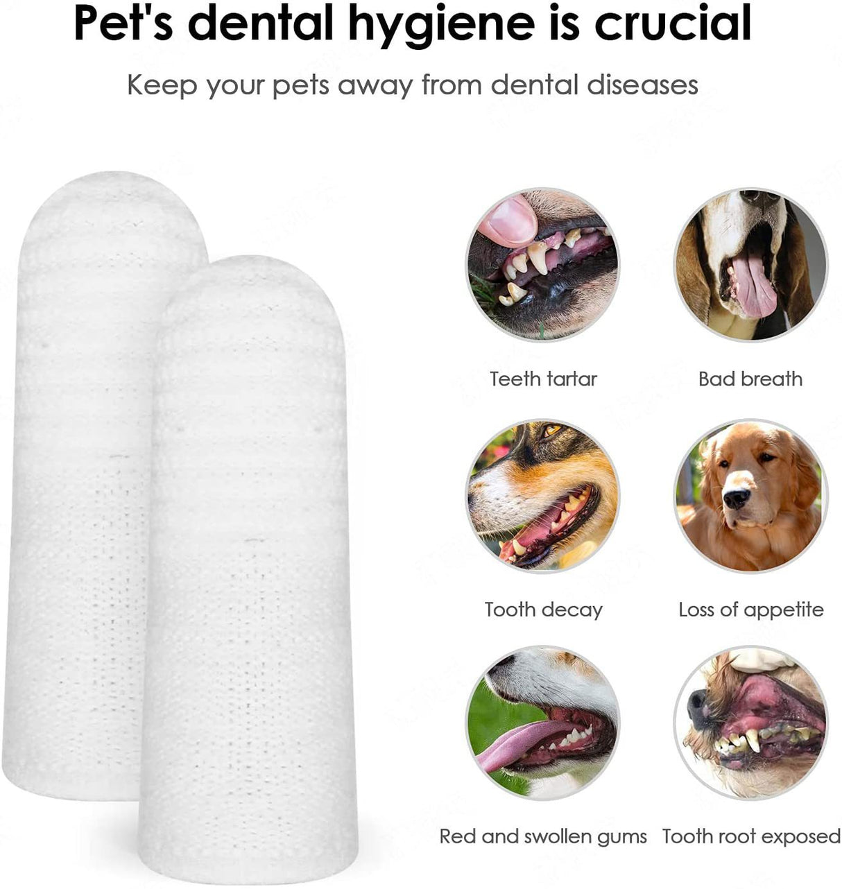 Pet Finger Toothbrush for Dogs and Cats Oral Care Tool Small Cat Finger Toothbrush Grooming Supplies - V.I.P Digital Presence