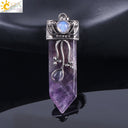 CSJA Vintage Large Natural Stone Sword-Shaped Pendant Jewelry Striped Crystal Agate Tiger Eye Jewelry Pendant Without Chain - V.I.P Digital Presence