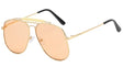 Metal Frame Pilot Sunglasses For Women Double Bridge Champagne Sun Glasses Woman Luxury Square Clear Oversize Shades - V.I.P Digital Presence