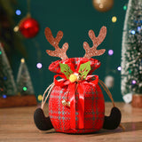 Christmas Apple Bag Antlers Checkered Cloth Gift Bag Christmas Eve Kindergarten Children's Small Gift Candy Bag - V.I.P Digital Presence
