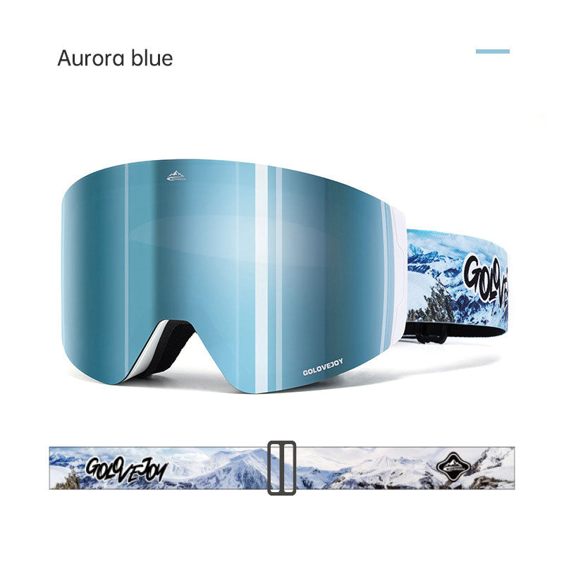 Magnetic ski goggles for men and women double anti-fog outdoor sports riding equipment goggles windproof - V.I.P Digital Presence