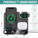 Multi functional clock wireless charging watch earphone wireless charging thermometer wireless charging 15W wireless charging - V.I.P Digital Presence