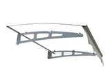 GarLUGH DA4734W Series Door Window Awning Made of 0.137 Inch Thick Crystal Solid Polycarbonate Sheet in size of 47" Wide x 34" - V.I.P Digital Presence