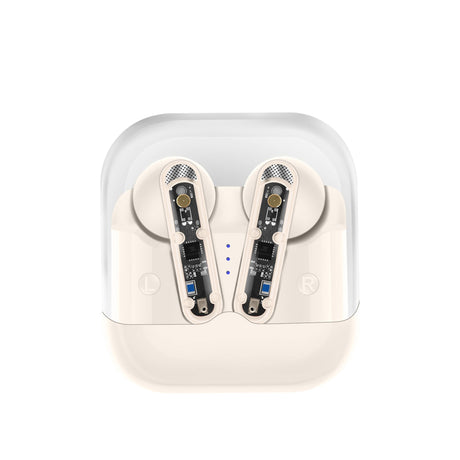 AKZ-S26 Wireless Sports Earphones Mini Transparent Shell Bluetooth Earphones TWS Lightweight Running Tpye-c Heavy Bass - V.I.P Digital Presence