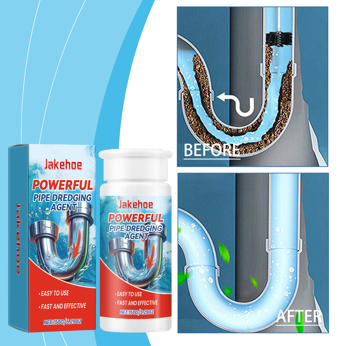 Drain Clogging Dredging Agent, Kitchen Drain Toilet Pipe Clogging Dredging Cleaning And Decontamination - V.I.P Digital Presence