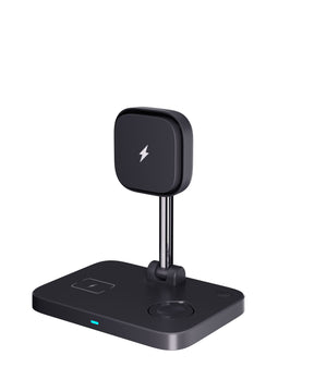 Three in one magnetic wireless charger stand with cooling fan suitable for wireless charging of iPhone earphones and watches - V.I.P Digital Presence
