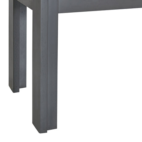 TREXM 3-piece retro cutlery set, rectangular stand table, and 2 wooden stools for 4 people (gray) - V.I.P Digital Presence