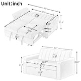 U_STYLE Convertible Soft Cushion Sofa Pull Bed ,for Two People to Sit On - V.I.P Digital Presence