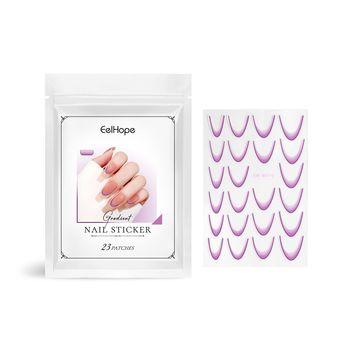 Pegatinas de uñas con degradado francés Pegatinas de uñas con degradado Decoración de uñas fácil Pegatinas de uñas personalizadas