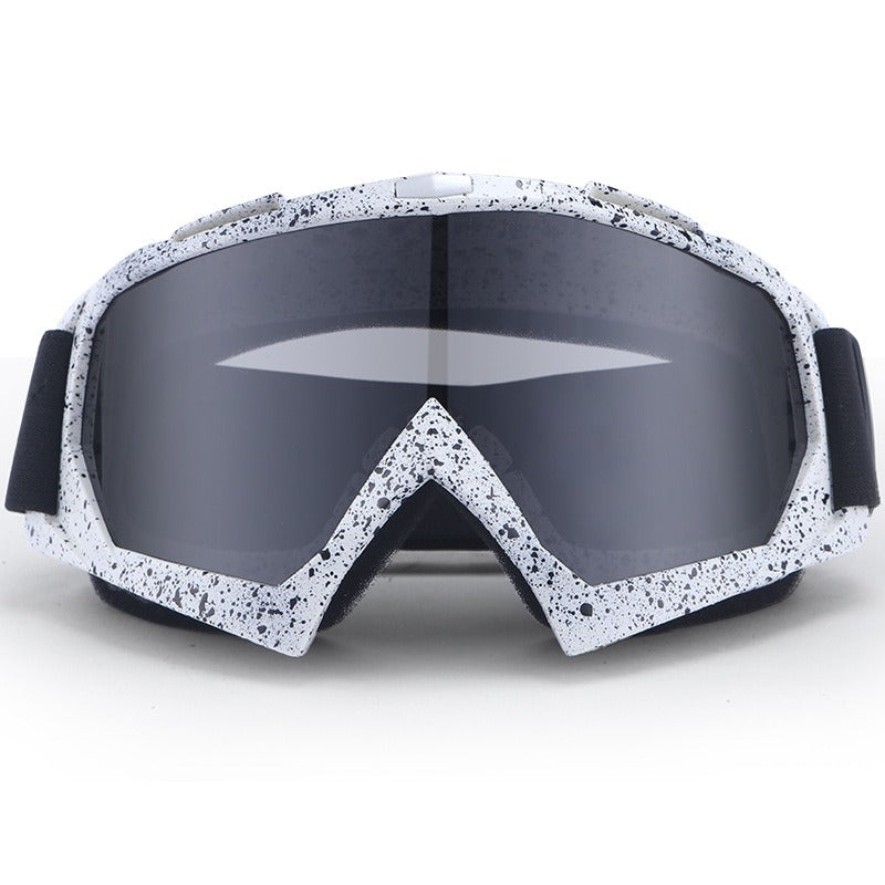 Gafas de motociclista para exteriores, mascarilla facial, para montar a caballo al aire libre, resistentes al viento, al polvo, para esquí de fondo y casco.