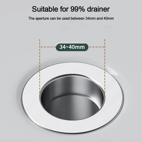 Kitchen Sink Drain Stainless steel  Strainer Sink Stopper Bath Plug Pop-Up Bounce Core Basin Drain Filter Hair Catcher Universal - V.I.P Digital Presence
