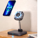 3-in-1 magnetic wireless charger holder with cooling fan suitable for wireless charging of iPhone earphones and watches - V.I.P Digital Presence