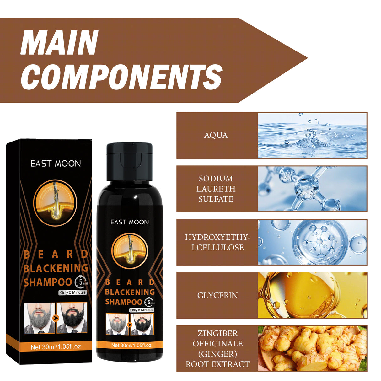 Shampoo Men's Hair Cleansing Moisturizing Massage Treatment Smoothing Dark Hair Shampoo - V.I.P Digital Presence