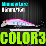 Señuelo de pesca AFISHLURE Wobblers Trucha 85 mm/15 g Minnow Cebos duros Iscas Artificial Pesca Leurre