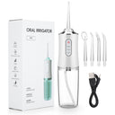 220ml Hand-Held Electric Dental Flusher Household 3-Speed Water Jet Dental Floss Scrubber Smart Power-Off Cleaning Teeth Set - V.I.P Digital Presence