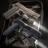 Tactica Flashlight X300-B/X300U-B/XU35: metal pistol gun strobe LED lights for 20mm rails, ideal for airsoft and hunting. - V.I.P Digital Presence