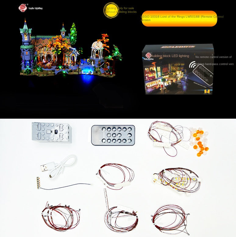 LP building block lighting suitable for LEGO Lord of the Rings 10316 Yugu Rivendell Castle LED remote control lighting - V.I.P Digital Presence