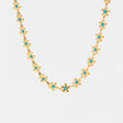 Flower blue drip oil niche light luxury necklace - V.I.P Digital Presence