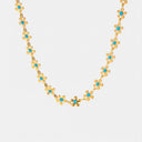 Flower blue drip oil niche light luxury necklace - V.I.P Digital Presence