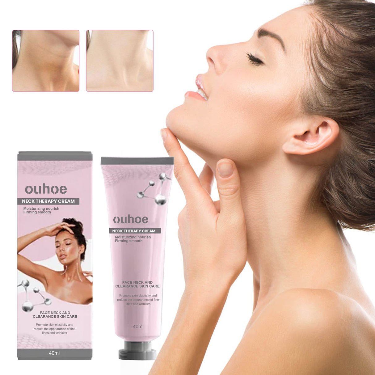 Hydra Collagen Neck Repair Cream, Firming Skin Lighten Neck Lines Moisturizing Beauty Neck Care Cream - V.I.P Digital Presence