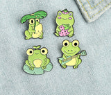 Quack Quack Enamel Pin Custom Frog Lotus Leaf Brooches Bag Lapel Pin Cartoon Animal Badge Jewelry Gift for Kids Friends - V.I.P Digital Presence