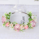 Hawaiian Wreath Wreath Simulation Flower Headwear Forest Fairy Girl Style Scenic Area Photo Headflower - V.I.P Digital Presence