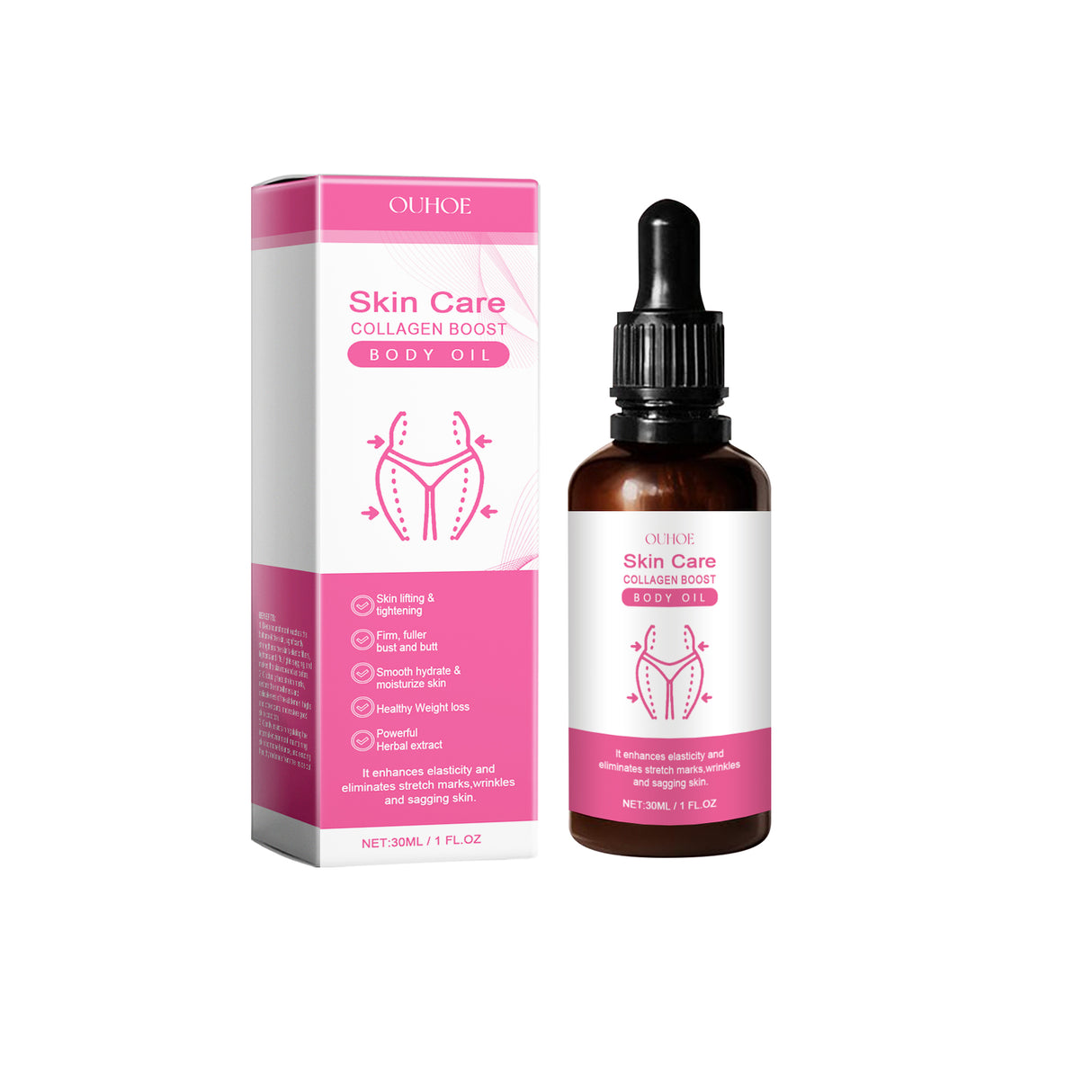Collagen Supplement Oil Highlights The Curves Of The Breasts And Lifts The Bottom Slimming Treatment Oil - V.I.P Digital Presence