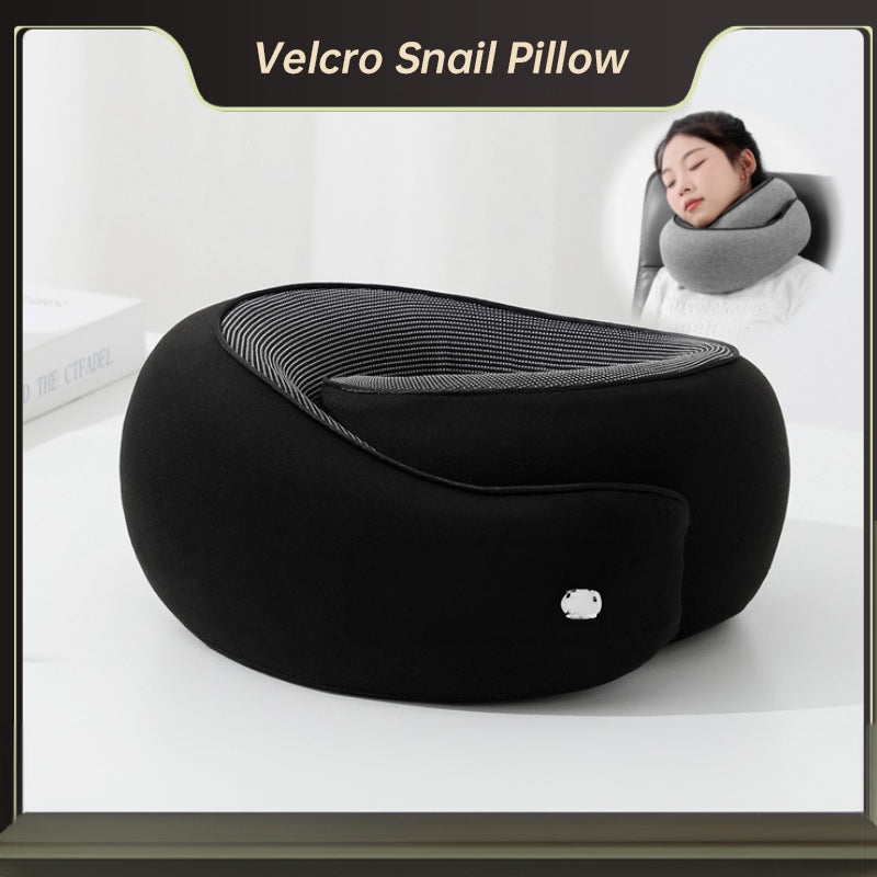 Travel Neck Pillow Memory Foam U-shaped Pillow Snail Style Travel Neck Support Portable Adjustable Soft Noon Break Sleep Pillows - V.I.P Digital Presence