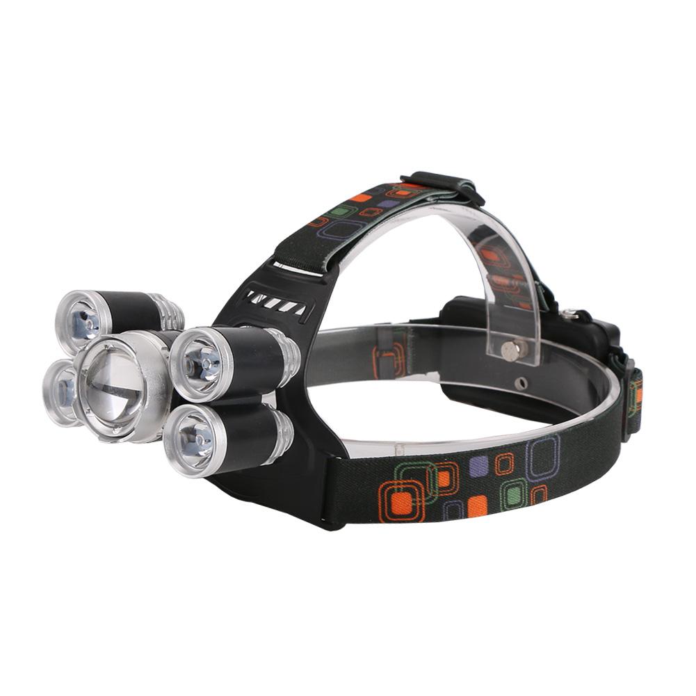 12000Lm XML T6 5 LED Headlight 4 Modes Torch 2x18650 battery+ Car charger - V.I.P Digital Presence