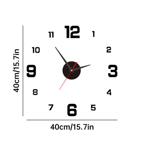 DIY Frameless Creative Wall Clock Wall Decal: A Silent and Stylish Addition for Home Decor, Ideal for Living Rooms and Offices - V.I.P Digital Presence