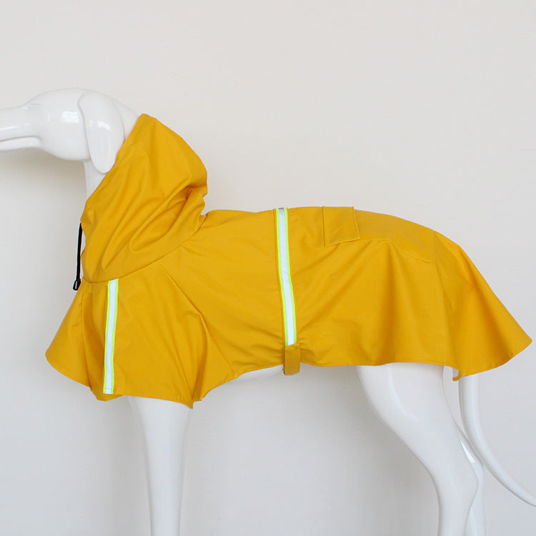 Large Dog Raincoat - Poncho Style Reflective Strip Pet Raincoat Windproof Waterproof Dog Hooded Raincoat - V.I.P Digital Presence
