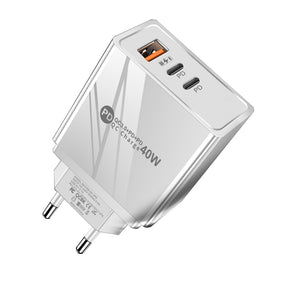 USB+2PD Type-C mobile phone charger LED with light travel charging head - V.I.P Digital Presence